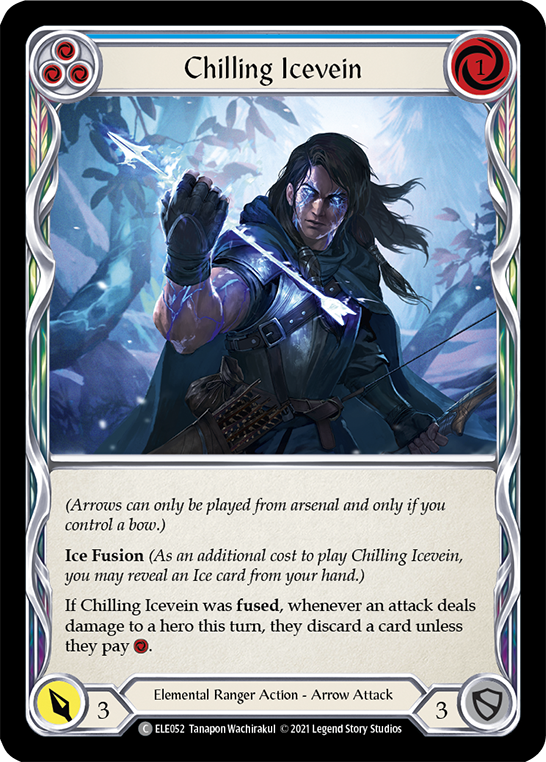 Chilling Icevein (Blue) [ELE052] (Tales of Aria)  1st Edition Rainbow Foil | Chromatic Games