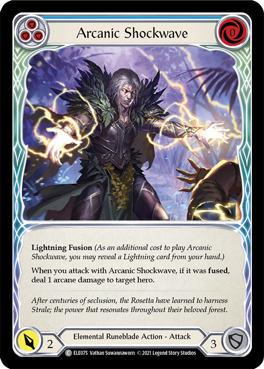 Arcanic Shockwave (Blue) [ELE075] (Tales of Aria)  1st Edition Rainbow Foil | Chromatic Games