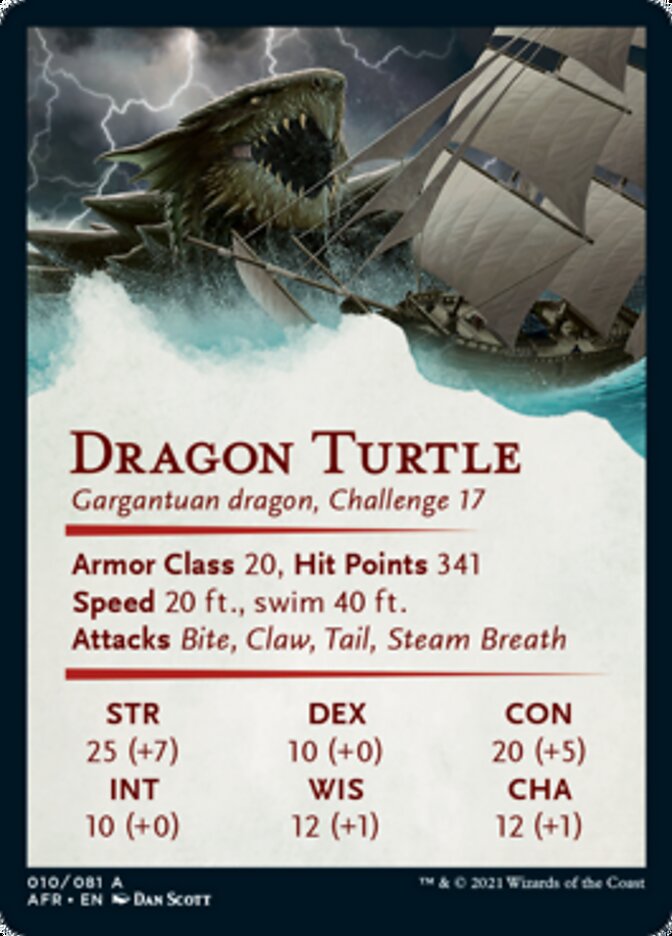 Dragon Turtle Art Card [Dungeons & Dragons: Adventures in the Forgotten Realms Art Series] | Chromatic Games