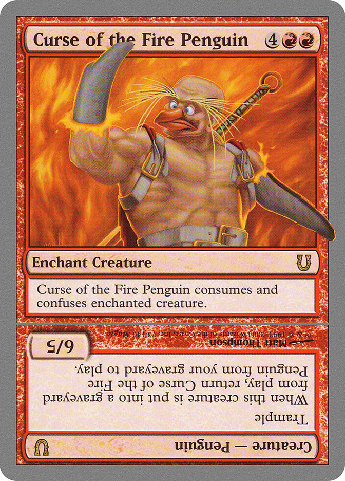 Curse of the Fire Penguin // Curse of the Fire Penguin Creature [Unhinged] | Chromatic Games