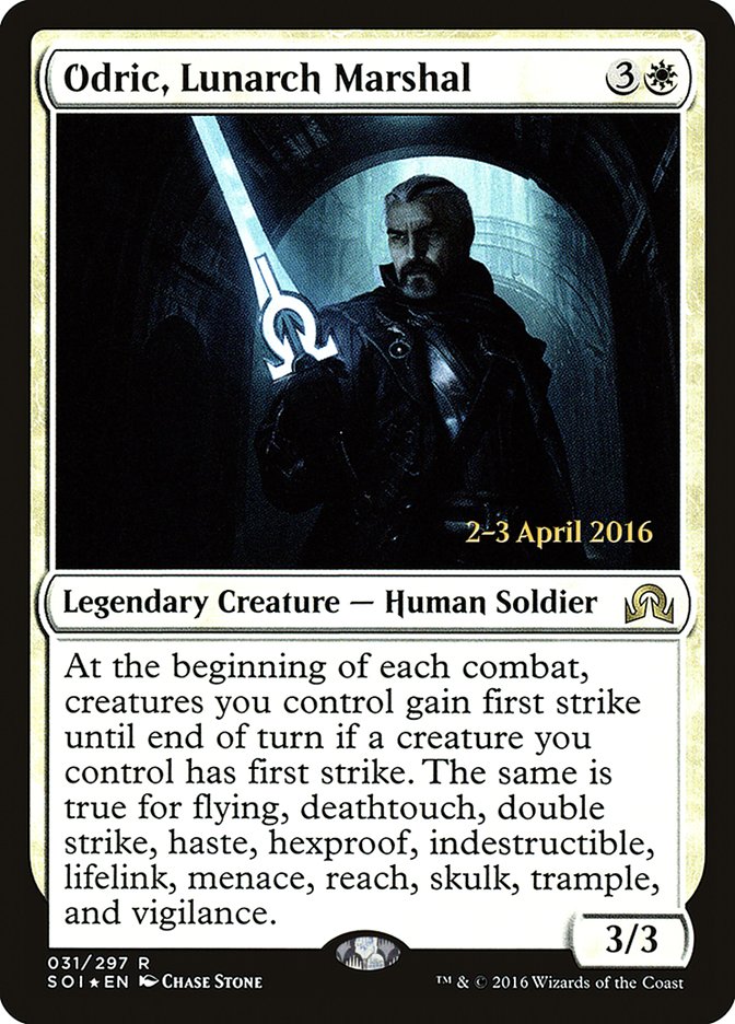 Odric, Lunarch Marshal [Shadows over Innistrad Prerelease Promos] | Chromatic Games