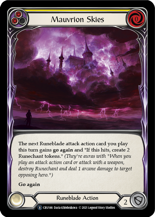 Mauvrion Skies (Yellow) [U-CRU146] (Crucible of War Unlimited)  Unlimited Normal | Chromatic Games