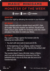 Monster of The Week (Magic Minigame) [Innistrad: Crimson Vow Minigame] | Chromatic Games