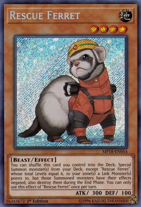 Rescue Ferret [MP18-EN054] Secret Rare | Chromatic Games