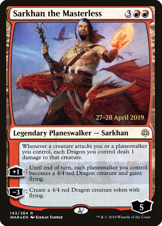 Sarkhan the Masterless [War of the Spark Prerelease Promos] | Chromatic Games