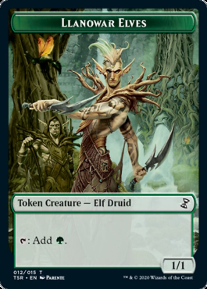 Llanowar Elves Token [Time Spiral Remastered Tokens] | Chromatic Games