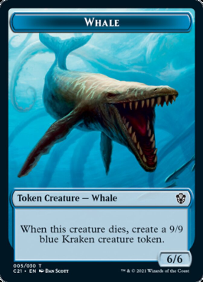 Beast (010) // Whale Double-Sided Token [Commander 2021 Tokens] | Chromatic Games