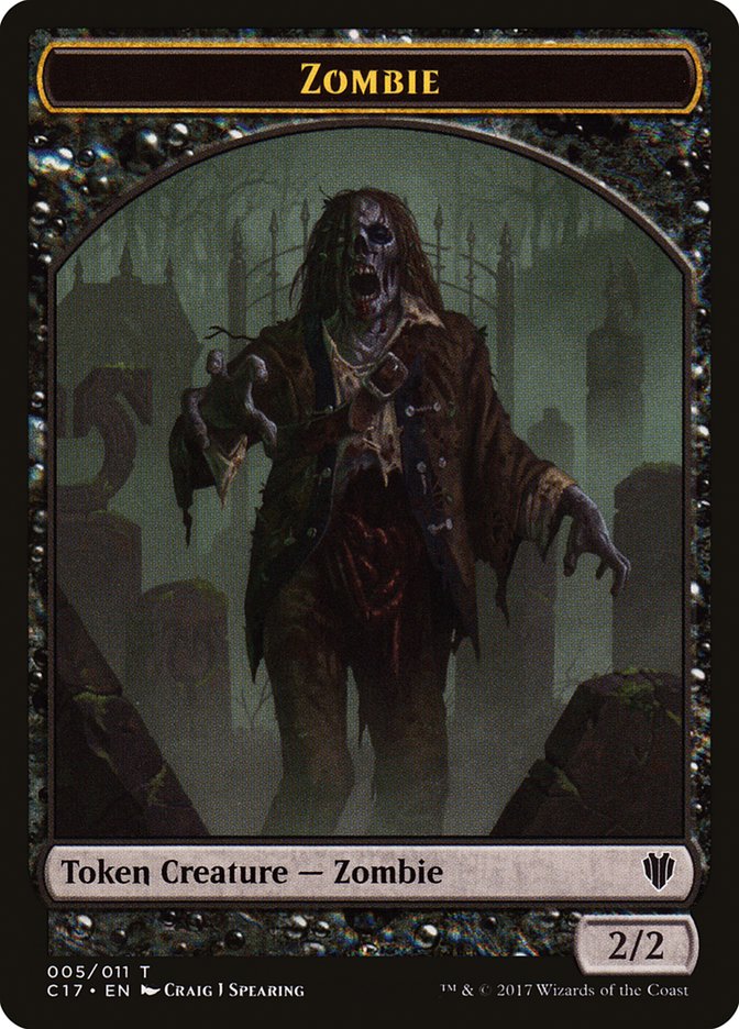 Vampire // Zombie Double-Sided Token [Commander 2017 Tokens] | Chromatic Games