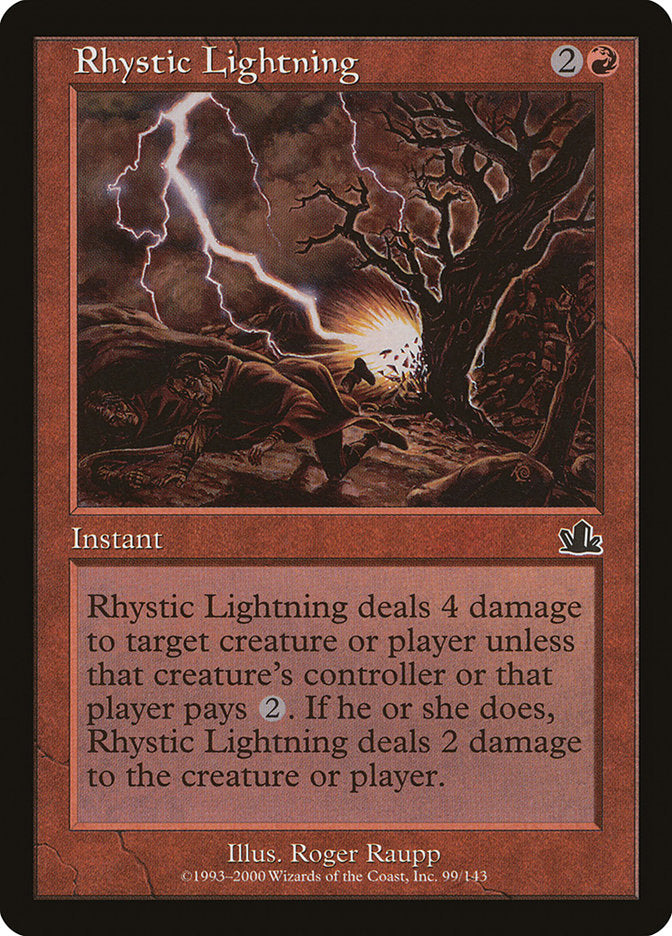 Rhystic Lightning [Prophecy] | Chromatic Games