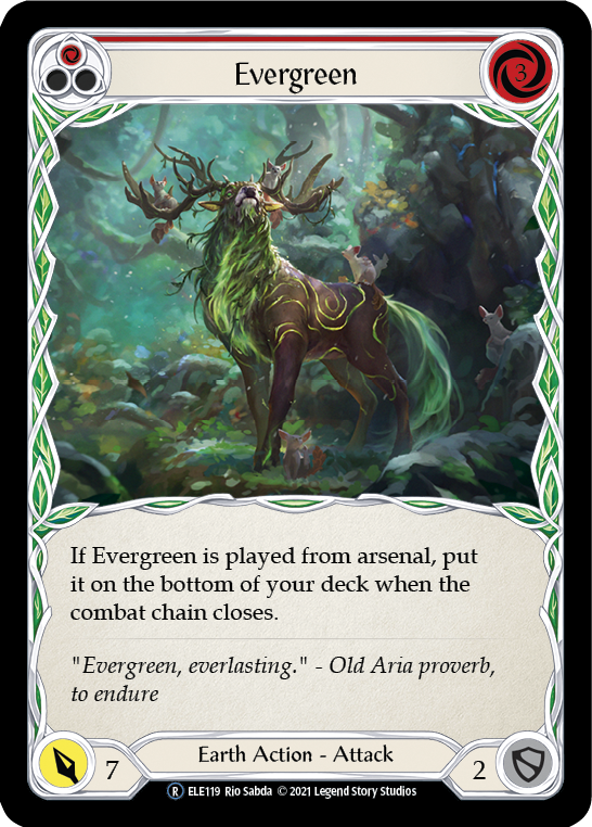 Evergreen (Red) [U-ELE119] (Tales of Aria Unlimited)  Unlimited Rainbow Foil | Chromatic Games