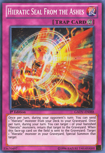 Hieratic Seal From the Ashes [GAOV-EN088] Secret Rare | Chromatic Games