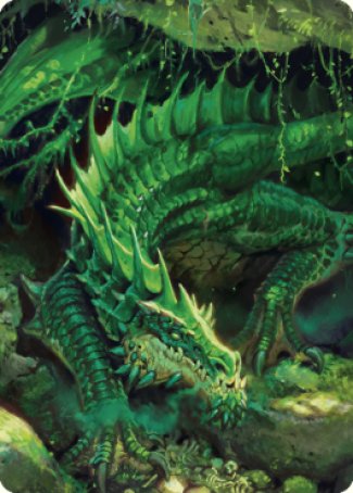 Lurking Green Dragon Art Card [Commander Legends: Battle for Baldur's Gate Art Series] | Chromatic Games