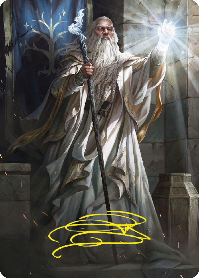 Gandalf the White Art Card (Gold-Stamped Signature) [The Lord of the Rings: Tales of Middle-earth Art Series] | Chromatic Games