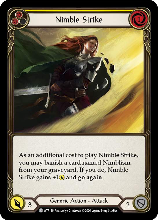 Nimble Strike (Yellow) [U-WTR186] (Welcome to Rathe Unlimited)  Unlimited Rainbow Foil | Chromatic Games