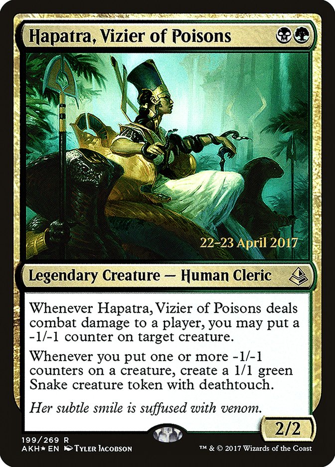 Hapatra, Vizier of Poisons [Amonkhet Prerelease Promos] | Chromatic Games