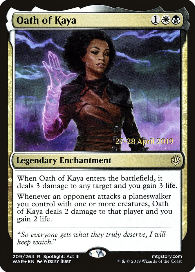 Oath of Kaya [War of the Spark Prerelease Promos] | Chromatic Games