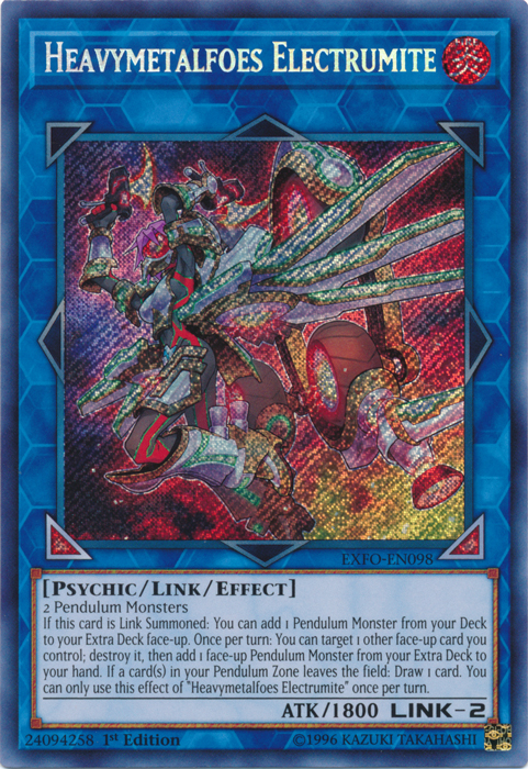 Heavymetalfoes Electrumite [EXFO-EN098] Secret Rare | Chromatic Games