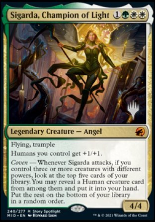 Sigarda, Champion of Light (Promo Pack) [Innistrad: Midnight Hunt Promos] | Chromatic Games