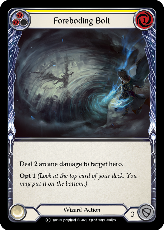 Foreboding Bolt (Yellow) [U-CRU169] (Crucible of War Unlimited)  Unlimited Normal | Chromatic Games