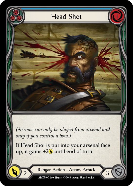 Head Shot (Blue) [ARC059-C] (Arcane Rising)  1st Edition Rainbow Foil | Chromatic Games