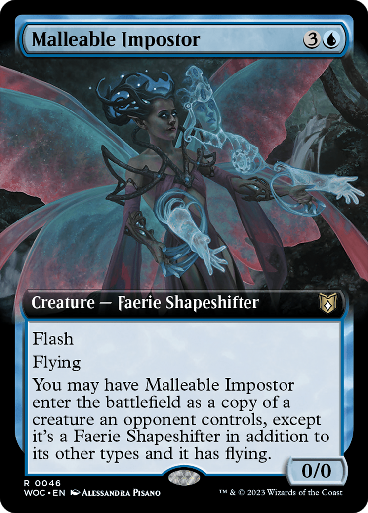 Malleable Impostor (Extended Art) [Wilds of Eldraine Commander] | Chromatic Games