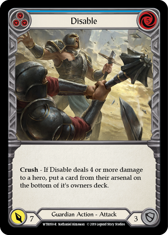 Disable (Blue) [WTR050-R] (Welcome to Rathe)  Alpha Print Normal | Chromatic Games
