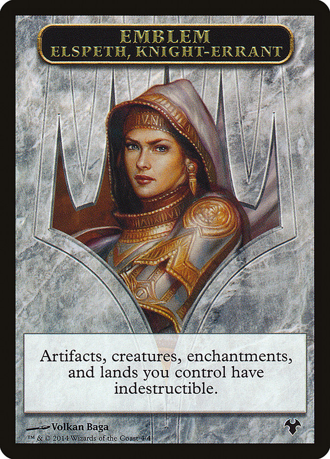 Elspeth, Knight-Errant Emblem [Modern Event Deck 2014 Tokens] | Chromatic Games