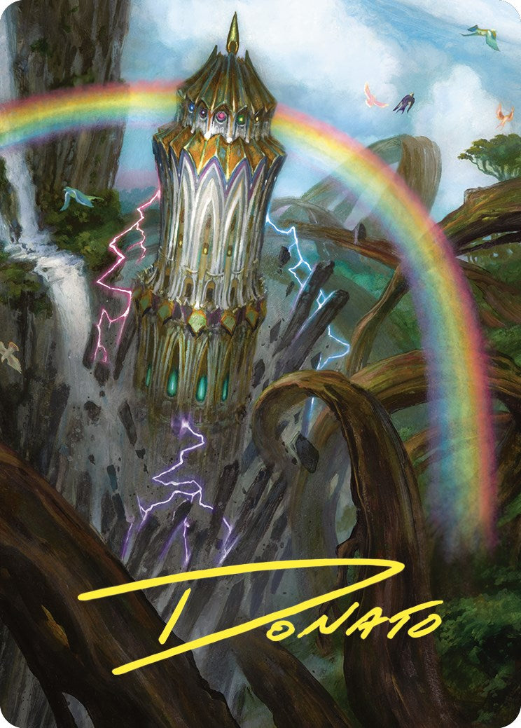 Command Tower Art Card (Gold-Stamped Signature) [Commander Masters Art Series] | Chromatic Games