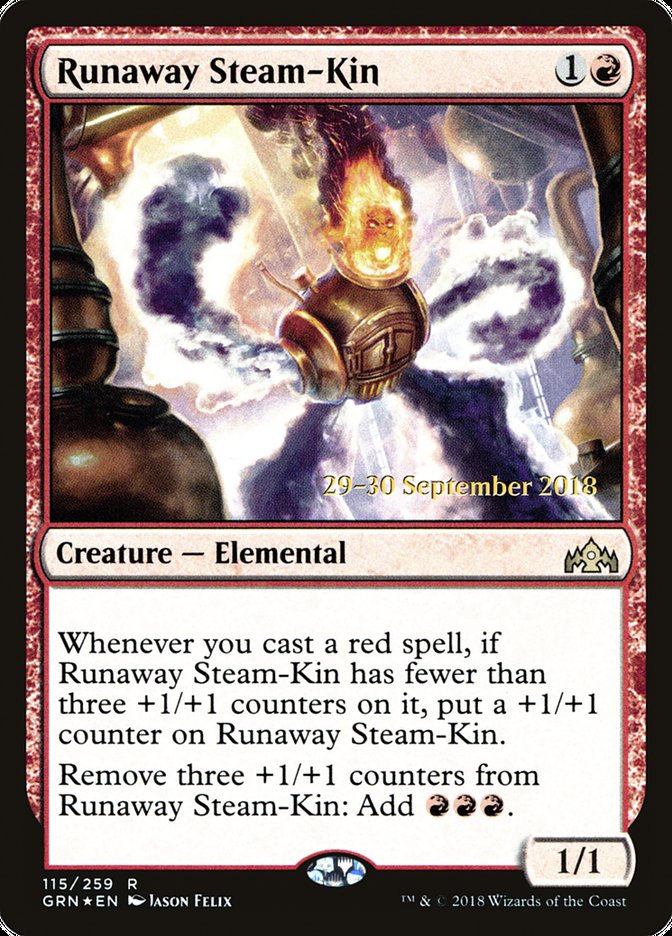 Runaway Steam-Kin [Guilds of Ravnica Prerelease Promos] | Chromatic Games