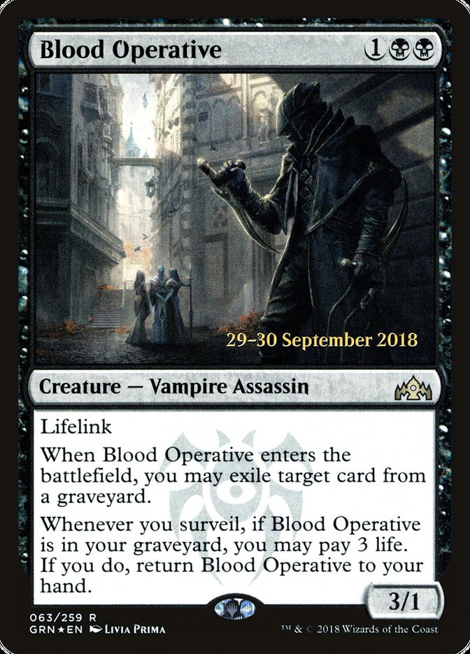 Blood Operative [Guilds of Ravnica Prerelease Promos] | Chromatic Games