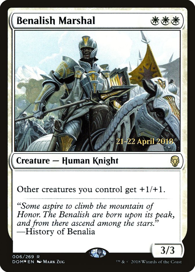 Benalish Marshal [Dominaria Prerelease Promos] | Chromatic Games