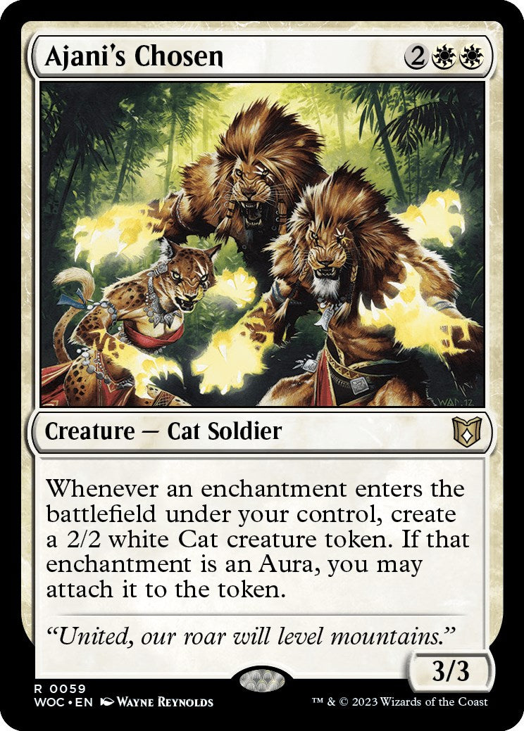 Ajani's Chosen [Wilds of Eldraine Commander] | Chromatic Games