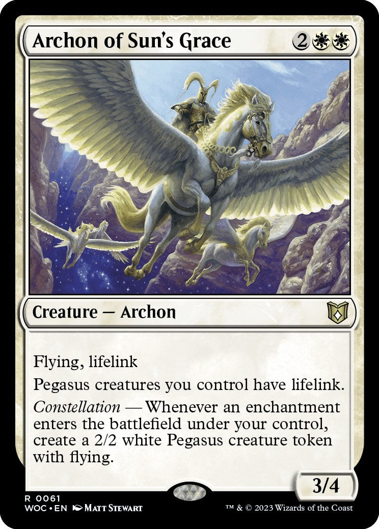 Archon of Sun's Grace [Wilds of Eldraine Commander] | Chromatic Games