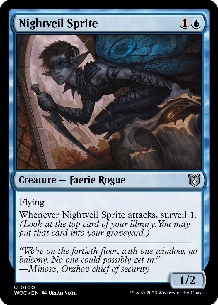 Nightveil Sprite [Wilds of Eldraine Commander] | Chromatic Games