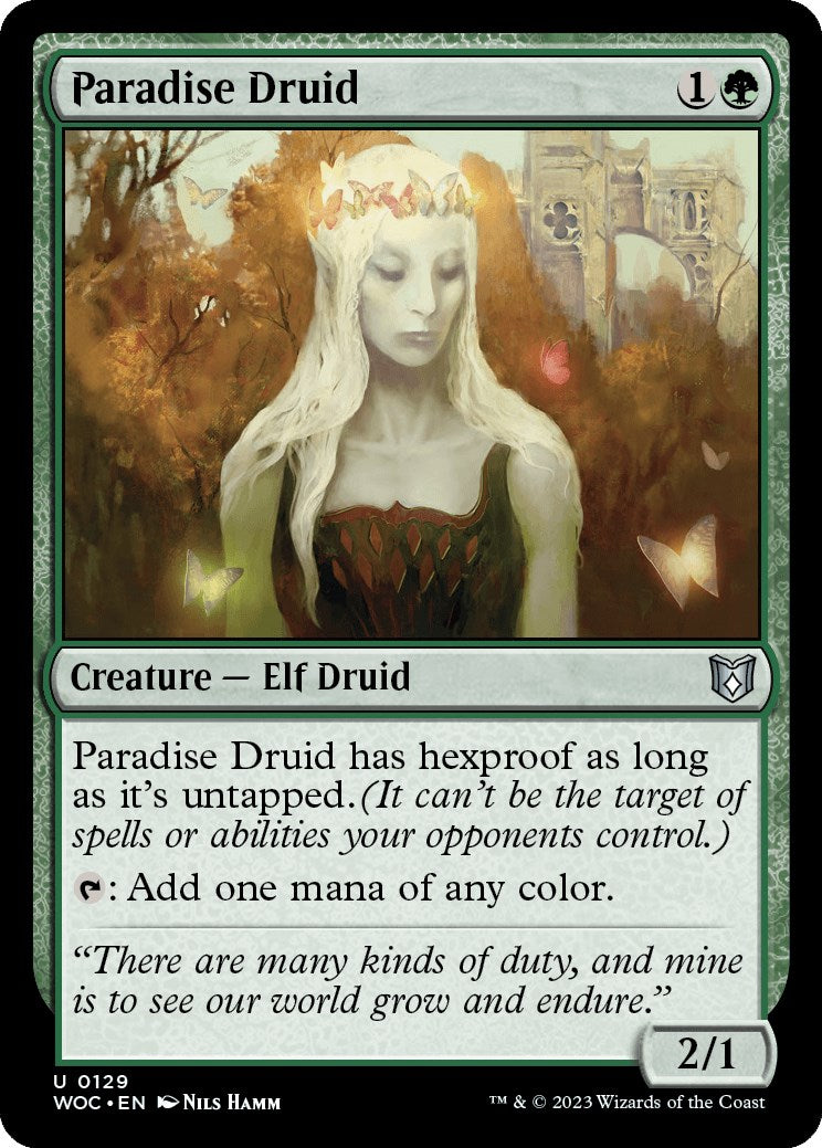 Paradise Druid [Wilds of Eldraine Commander] | Chromatic Games