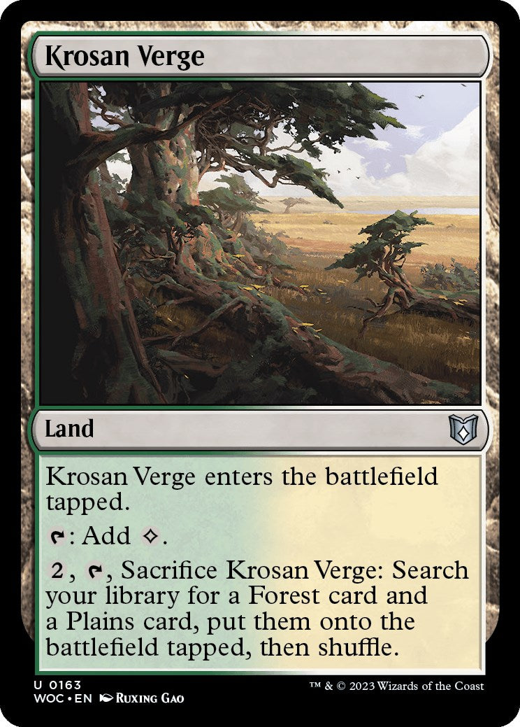 Krosan Verge [Wilds of Eldraine Commander] | Chromatic Games