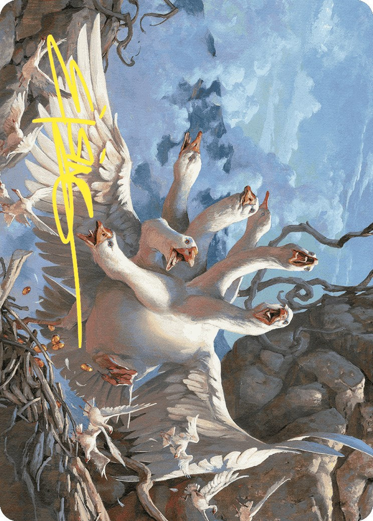 The Goose Mother Art Card (Gold-Stamped Signature) [Wilds of Eldraine Art Series] | Chromatic Games