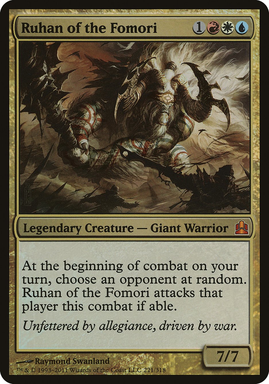 Ruhan of the Fomori (Oversized) [Commander 2011 Oversized] | Chromatic Games