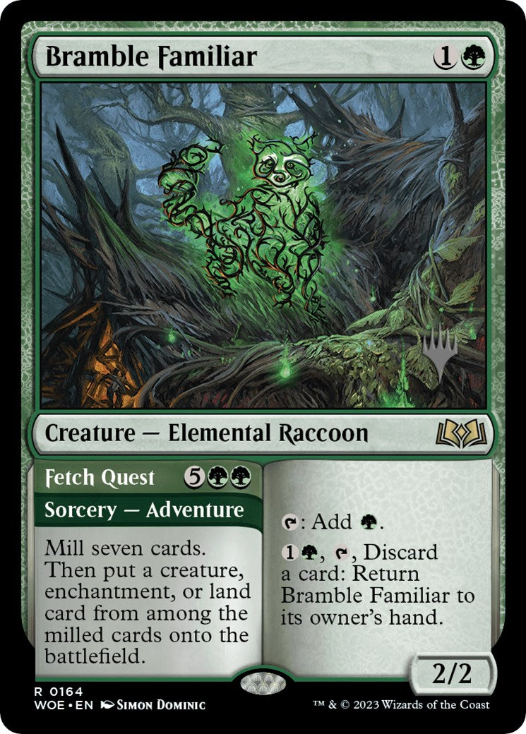 Bramble Familiar // Fetch Quest (Promo Pack) [Wilds of Eldraine Promos] | Chromatic Games