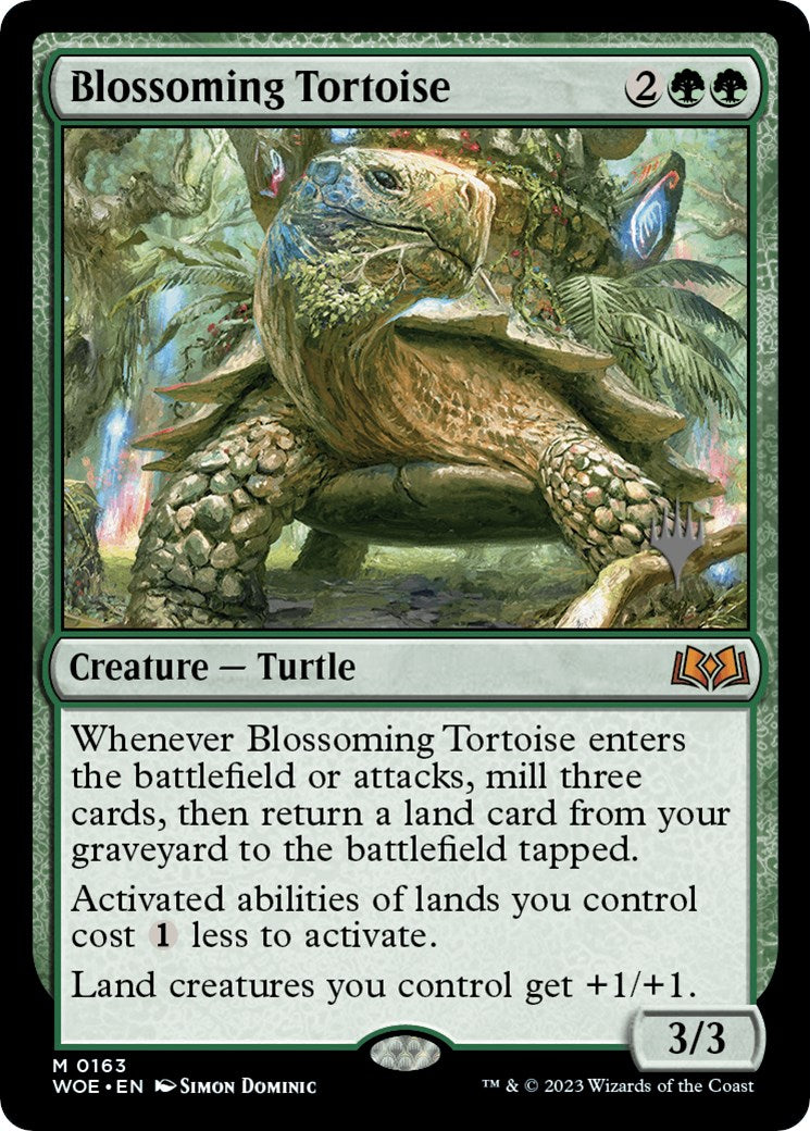 Blossoming Tortoise (Promo Pack) [Wilds of Eldraine Promos] | Chromatic Games