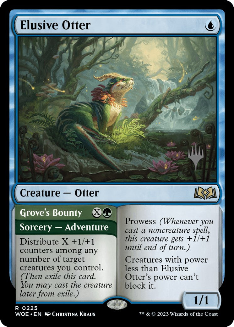 Elusive Otter // Grove's Bounty (Promo Pack) [Wilds of Eldraine Promos] | Chromatic Games