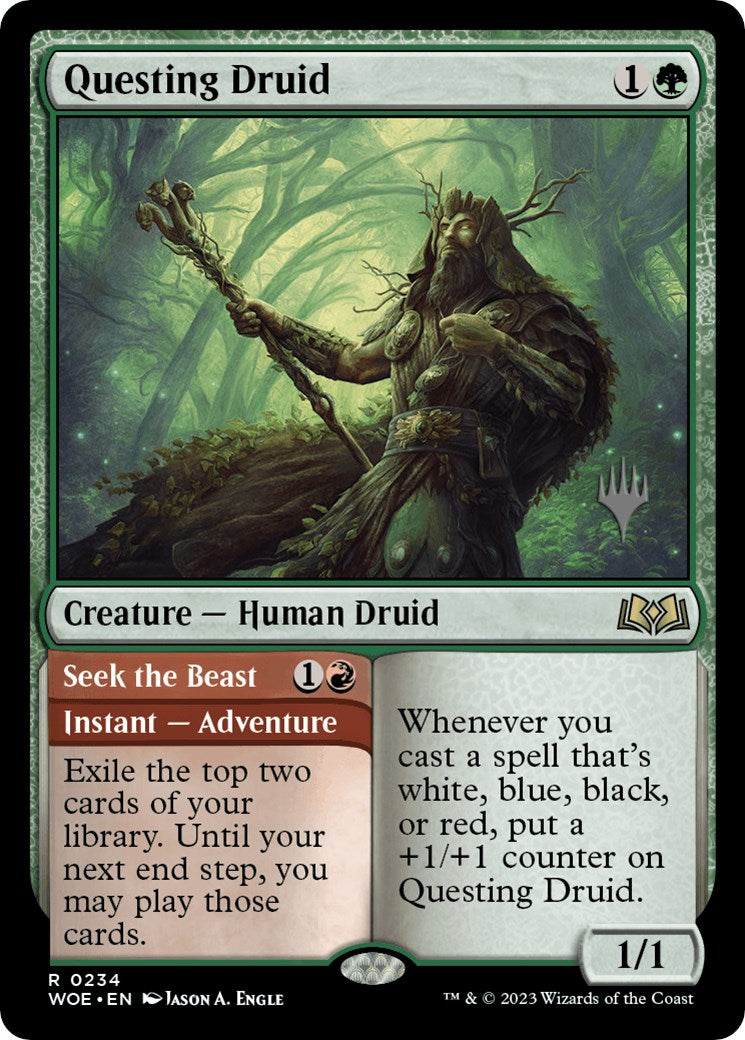 Questing Druid (Promo Pack) [Wilds of Eldraine Promos] | Chromatic Games