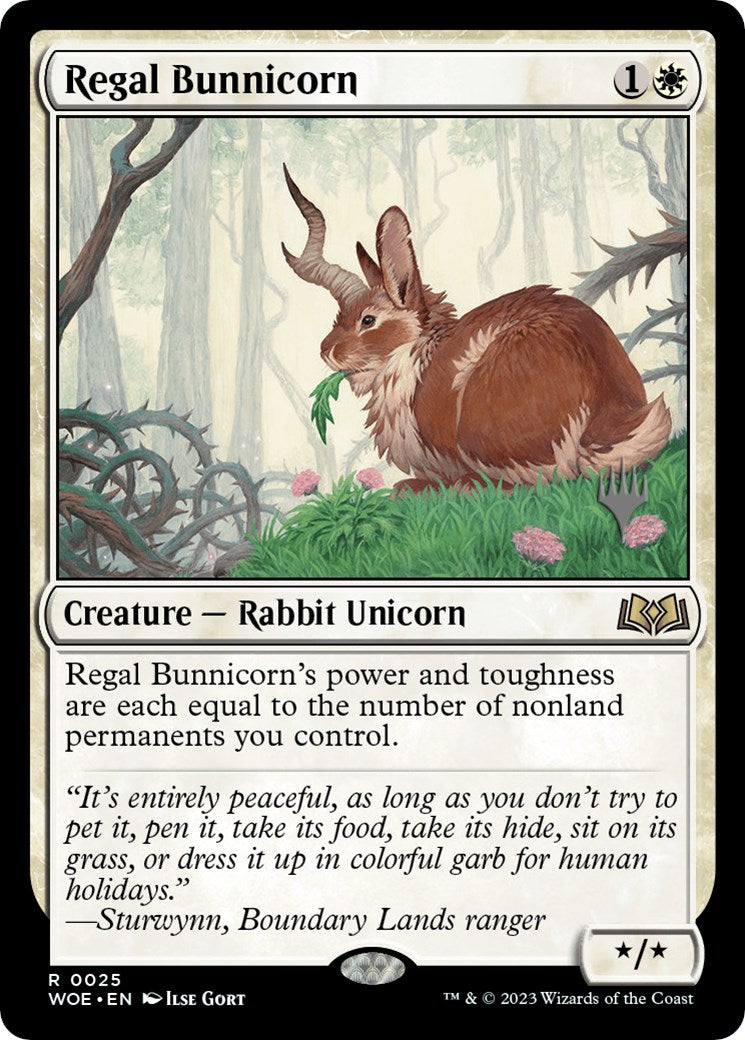 Regal Bunnicorn (Promo Pack) [Wilds of Eldraine Promos] | Chromatic Games