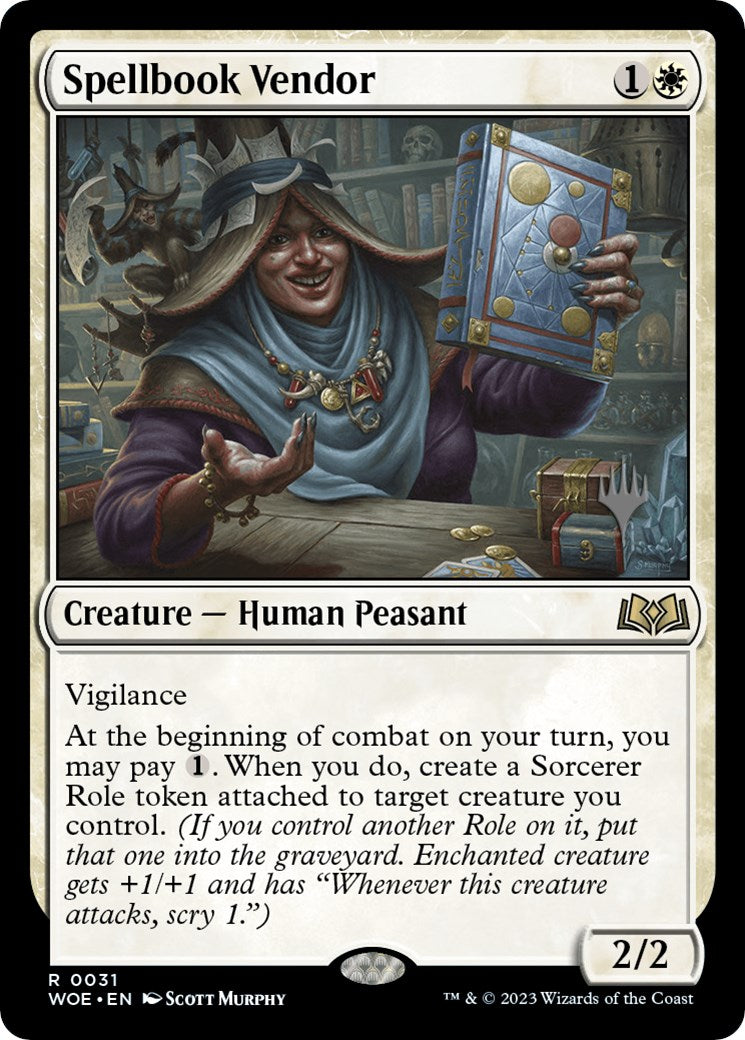 Spellbook Vendor (Promo Pack) [Wilds of Eldraine Promos] | Chromatic Games