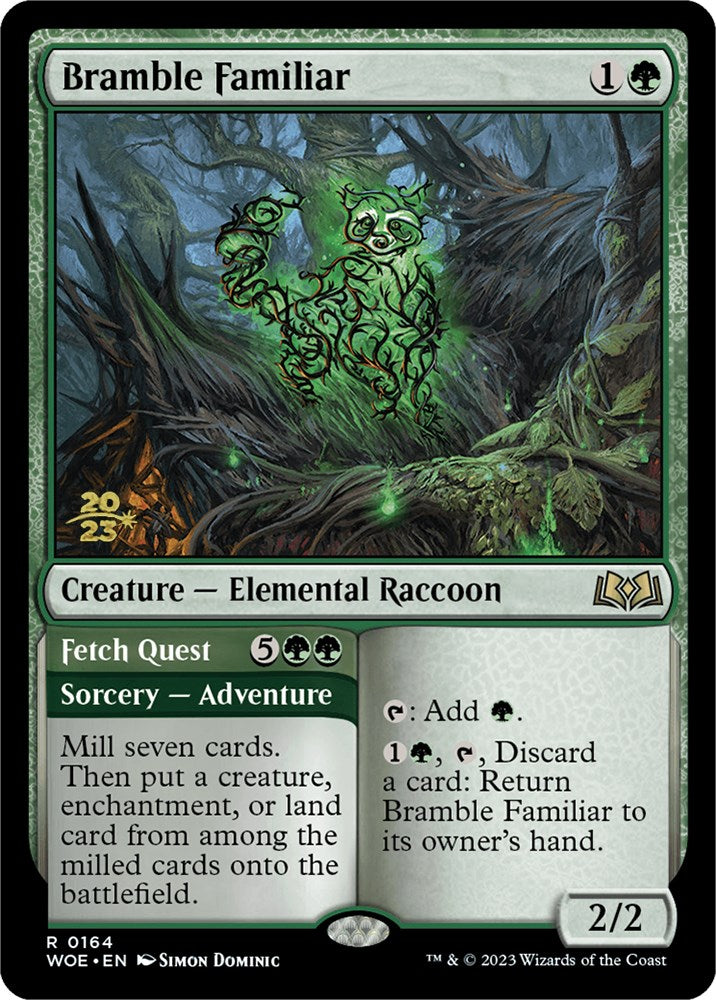 Bramble Familiar // Fetch Quest [Wilds of Eldraine Prerelease Promos] | Chromatic Games