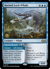 Horned Loch-Whale // Lagoon Breach (Promo Pack) [Wilds of Eldraine Promos] | Chromatic Games