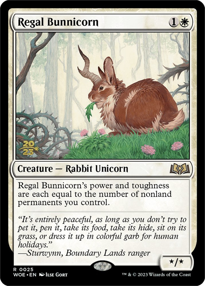 Regal Bunnicorn [Wilds of Eldraine Prerelease Promos] | Chromatic Games