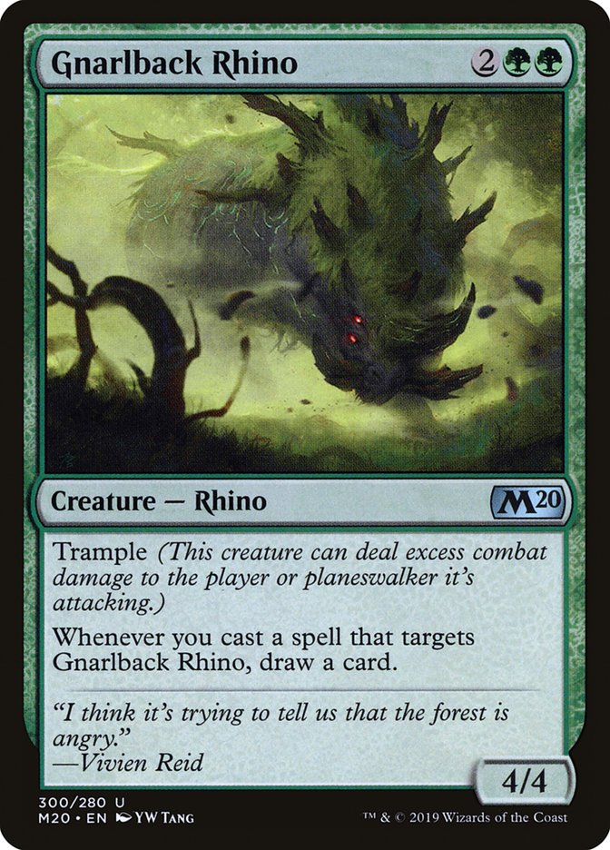 Gnarlback Rhino [Core Set 2020] | Chromatic Games