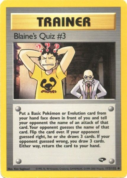 Blaine's Quiz #3 [Gym Challenge] | Chromatic Games