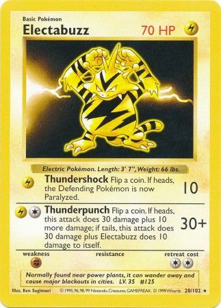 Electabuzz [Base Set (Shadowless)] | Chromatic Games